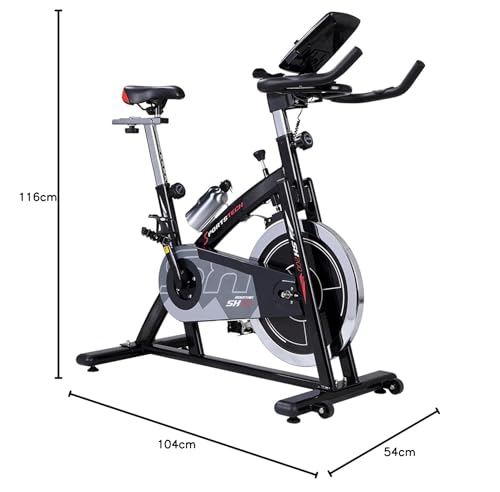 Sportstech Ergometer Heimtrainer mit 22KG Schwungrad & Multiplayer APP | Hometrainer Fahrrad für Zuhause | Trainingsgeräte für das Ausdauertraining | Fitness Exercise Bike SX200 (SX200 grau)