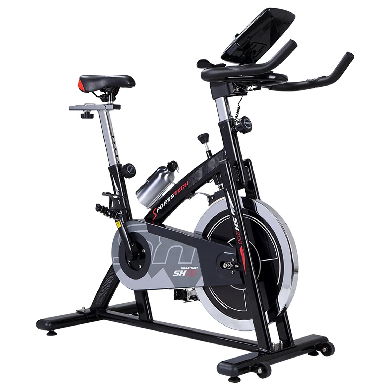 Sportstech Ergometer Heimtrainer mit 22KG Schwungrad & Multiplayer APP | Hometrainer Fahrrad für Zuhause | Trainingsgeräte für das Ausdauertraining | Fitness Exercise Bike SX200 (SX200 grau)
