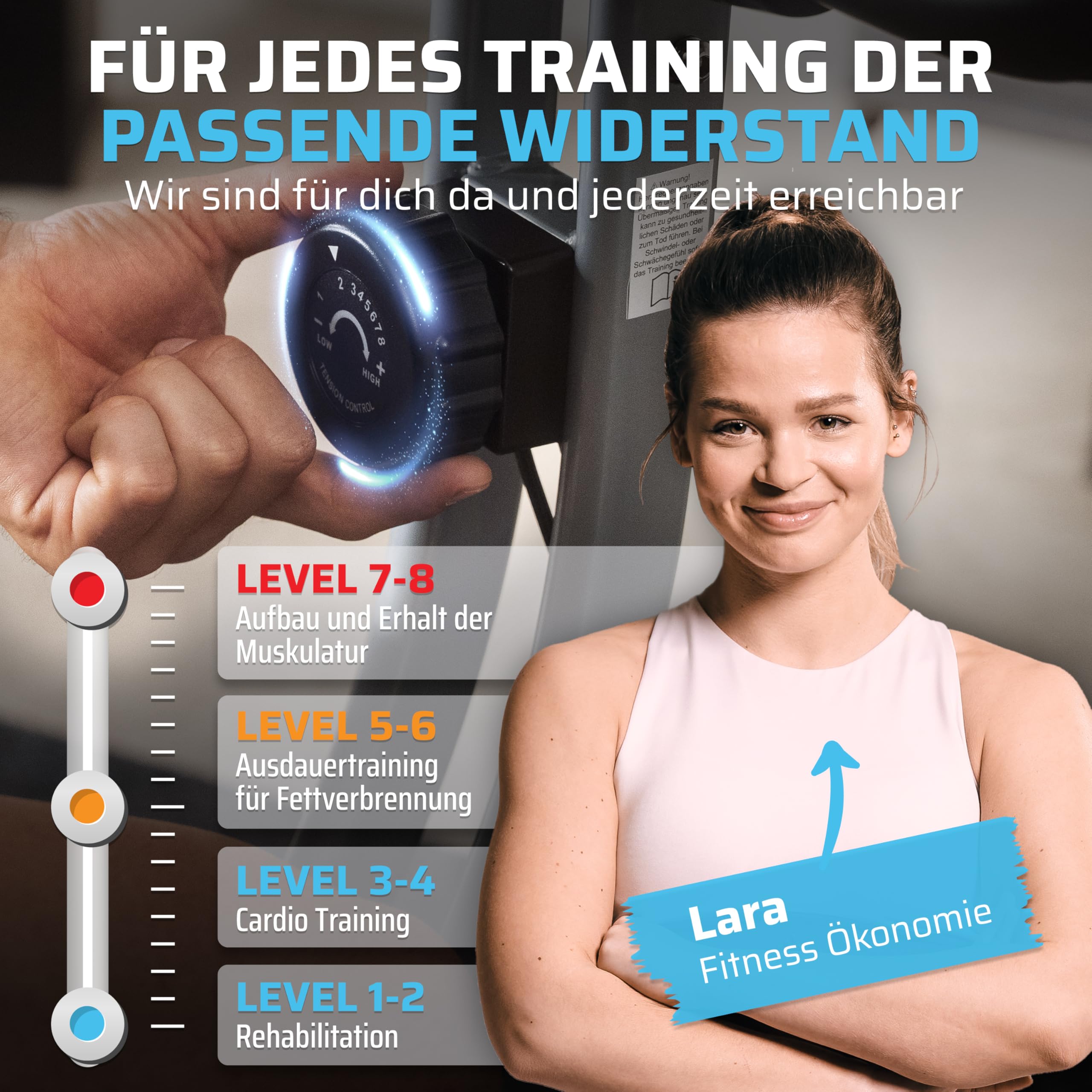 SportPlus Klappbarer Heimtrainer – Leises Hometrainer Fahrrad für Zuhause – Faltbares Fitnessbike & Ergometer mit Rückenlehne – Heimtrainer Fahrrad bis 100 kg belastbar – Indoor Cycling