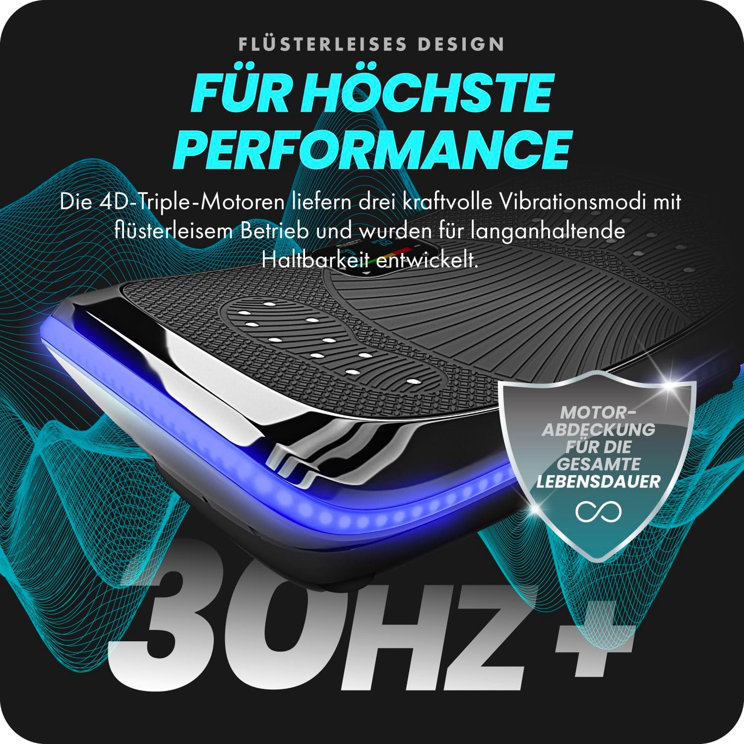 4D Vibration Plate Powerful Quiet Motor Magnet Therapy Ultra Comfort